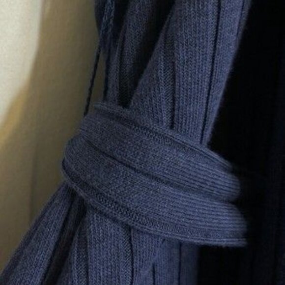 Old Navy Navy Fitted Rib-Knit Tie-Belt Long-Sleeve Mini Polo Dress Size XXL - Picture 8 of 10